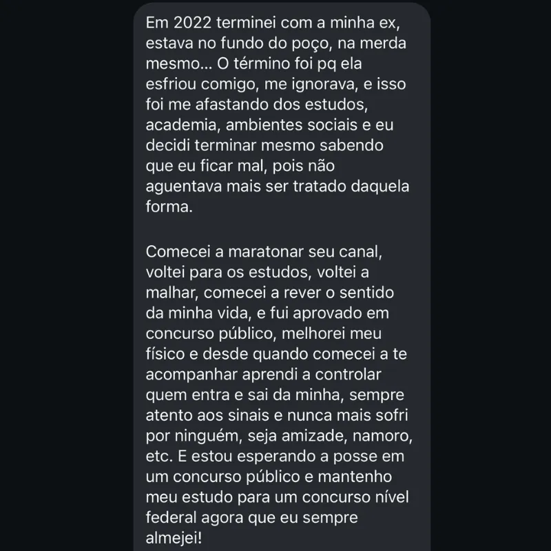 Print de depoimento real de aluno 1 do Método SAGAZ