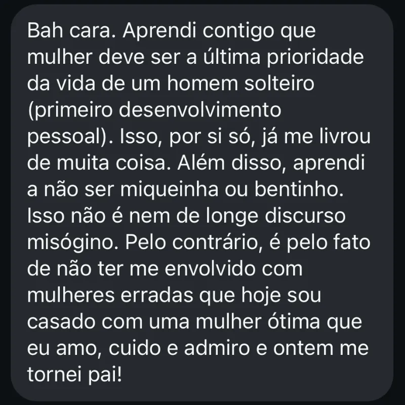 Print de depoimento real de aluno 3 do Método SAGAZ